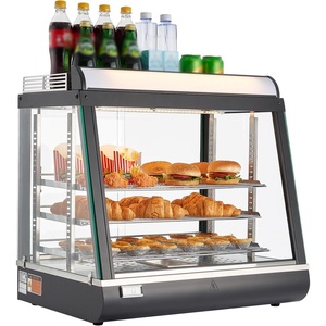 image:imageVEVOR 3Tier Commercial Food Warmer Display 800W Food Display Warmer with Light to Enhance Food Display 86185 Temperature Control 90L Large Capacity for Hamburger Pizza Bread Fried Chicken3Tier79Qt