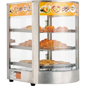image:imageVEVOR 3Tier Commercial Food Warmer Display 800W Food Display Warmer with Light to Enhance Food Display 86185 Temperature Control 90L Large Capacity for Hamburger Pizza Bread Fried Chicken3Tier42Qt