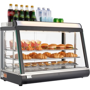 image:imageVEVOR 3Tier Commercial Food Warmer Display 800W Food Display Warmer with Light to Enhance Food Display 86185 Temperature Control 90L Large Capacity for Hamburger Pizza Bread Fried Chicken3Tier111Qt