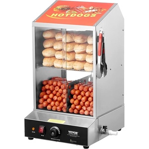 image:imageVEVOR 3Tier Commercial Food Warmer Display 800W Food Display Warmer with Light to Enhance Food Display 86185 Temperature Control 90L Large Capacity for Hamburger Pizza Bread Fried Chicken2Tier38Qt