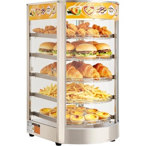 image:imageVEVOR 3Tier Commercial Food Warmer Display 800W Food Display Warmer with Light to Enhance Food Display 86185 Temperature Control 90L Large Capacity for Hamburger Pizza Bread Fried Chicken5Tier63Qt