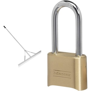 image:imageVEVOR Aluminum Landscape Rake 36 Head Lake Weed Rake amp Master Lock Combination Lock IndoorOutdoor Padlock