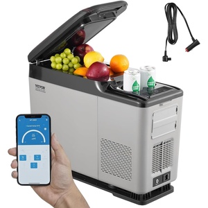 image:imageVEVOR Car Refrigerator 12 Volt Car Armrest Refrigerator Fridge 15 L Single Zone Portable Freezer 468 Adjustable Range 1224V DC and 100240V AC Compressor Cooler for Outdoor Camping16QT15L