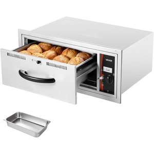 image:imageVEVOR Commercial Electric Drawer Warmer SingleDrawer Stainless Steel Food Warmer Freestanding Standard Warming Drawer Cabinet 85F185F Wide Temperature Range for Restaurant Hotel amp Bakery3150 x 2362 x 1315 in