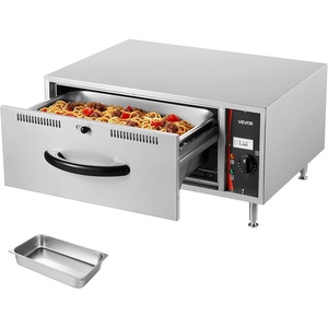 image:imageVEVOR Commercial Electric Drawer Warmer SingleDrawer Stainless Steel Food Warmer Freestanding Standard Warming Drawer Cabinet 85F185F Wide Temperature Range for Restaurant Hotel amp Bakery2913 x 2362 x 1437 in