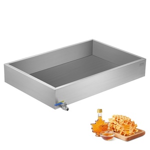 image:imageVEVOR Maple Syrup Evaporator Pan 175 Gal 24 x 24 x 7 Inch Maple Syrup 304 Stainless Steel Maple Syrup Pan Evaporator Pan with 1 Valve and 3 Heating Methods for Home Outdoor30 x 24 x 6 Inch