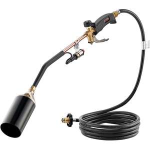 image:imageVEVOR Propane Torch Weed Burner High Output 1800000 BTU with 10 ft Hose Heavy Duty Blow Torch with Adjustable Flame amp Turbo Trigger Push Button Auto Igniter Flamethrower for Garden Ice Snow Road27in