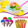 image:imageVEVOR 300W Ice Crusher 440LBSH with 100 Count 6oz Snow Cone Cups and 100 8 Neon Spoon Straws