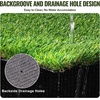 image:imageVEVOR Artificial Grass 12 x 7 ft Fake Grass Turf Rug 06 in Pile Height Realistic Synthetic Lawn Carpet Roll Mat Easy Clean Drainage Holes for Patio Garden Balcony Outdoor Indoor Decor Green5 x 10 FT