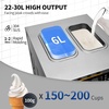 image:imageVEVOR Commercial Ice Cream Maker 2230LH Yield Countertop Soft Serve Machine with 2x6L Hopper 2L Cylinder LCD Panel Puffing Shortage Alarm Frozen Yogurt Maker for Restaurant Snack BarSilver