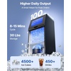 image:imageVEVOR Commercial Ice Maker Machine with Pump 150 lbs24h with 30 lbs Storage Capacity BuiltinFreestandingUnder Counter Stainless Steel Ice Maker with LED Display amp SelfCleaning for Home Bar100lbs24Hwith Pump