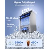image:imageVEVOR Commercial Ice Maker Machine with Pump 150 lbs24h with 30 lbs Storage Capacity BuiltinFreestandingUnder Counter Stainless Steel Ice Maker with LED Display amp SelfCleaning for Home Bar130lbs24HMoonShaped Icewith Pump
