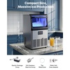image:imageVEVOR Commercial Ice Maker Machine with Pump 80 lbs24h with 13 lbs Storage Capacity CountertopFreestandingUnder Counter Stainless Steel Ice Maker with LED Display amp SelfCleaning for Home Bar