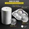 image:imageVEVOR Ice Ball Press Kit Anodized 7075 Aluminum wSilicone Moulds Large Mat Stainless Steel Tong amp Two Glasses Double Size Crystal Clear Rounds Whiskeys Cocktails on Parties amp Holidays Silver