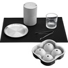 image:imageVEVOR Ice Ball Press Kit Anodized 7075 Aluminum wSilicone Moulds Large Mat Stainless Steel Tong amp Two Glasses Double Size Crystal Clear Rounds Whiskeys Cocktails on Parties amp Holidays Silver