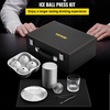 image:imageVEVOR Ice Ball Press Kit Anodized 7075 Aluminum wSilicone Moulds Large Mat Stainless Steel Tong amp Two Glasses Double Size Crystal Clear Rounds Whiskeys Cocktails on Parties amp Holidays Silver