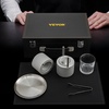image:imageVEVOR Ice Ball Press Kit Anodized 7075 Aluminum wSilicone Moulds Large Mat Stainless Steel Tong amp Two Glasses Double Size Crystal Clear Rounds Whiskeys Cocktails on Parties amp Holidays Silver