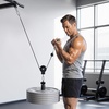 image:imageVEVOR LAT Pulldown Attachments Cable Machine Rowing Tbar Vbar Tricep Pull Down Bar Back Strength Training Rubber Coated Handle Grip Bicep Curl Tricep LAT Pulldown Bar for Home Gym FitnessSet with 1 Bar