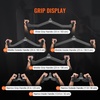 image:imageVEVOR LAT Pulldown Attachments Cable Machine Rowing Tbar Vbar Tricep Pull Down Bar Back Strength Training Rubber Coated Handle Grip Bicep Curl Tricep LAT Pulldown Bar for Home Gym Fitness7PCS