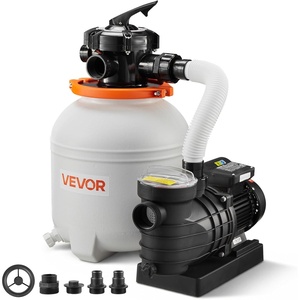 image:imageVEVOR 10 in Sand Filter Pump for Above Ground Pool 033 HP 3000 GPH Swimming Pool Sand Filter Pump with PreAssembled Core amp LeakResistant Design 6Way Valve HighEfficiency Filtration for Pools13inch