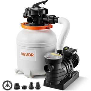 image:imageVEVOR 10 in Sand Filter Pump for Above Ground Pool 033 HP 3000 GPH Swimming Pool Sand Filter Pump with PreAssembled Core amp LeakResistant Design 6Way Valve HighEfficiency Filtration for Pools12inch
