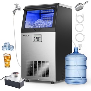 image:imageVEVOR Commercial Ice Maker Machine with Pump 150 lbs24h with 30 lbs Storage Capacity BuiltinFreestandingUnder Counter Stainless Steel Ice Maker with LED Display amp SelfCleaning for Home Bar120lbs24Hwith Pump