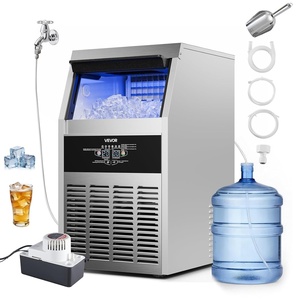 image:imageVEVOR Commercial Ice Maker Machine with Pump 150 lbs24h with 30 lbs Storage Capacity BuiltinFreestandingUnder Counter Stainless Steel Ice Maker with LED Display amp SelfCleaning for Home Bar150lbs24Hwith Pump