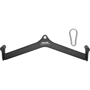 image:imageVEVOR LAT Pulldown Attachments Cable Machine Rowing Tbar Vbar Tricep Pull Down Bar Back Strength Training Rubber Coated Handle Grip Bicep Curl Tricep LAT Pulldown Bar for Home Gym Fitness23x55x67