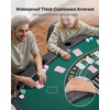 image:imageVEVOR 10 Player Poker Table Foldable Portable Folding Card Board Game Table Casino Leisure Table Blackjack Texas Holdem Table with Padded Rails and Stainless Steel Cup HoldersBlue 84 inGreen