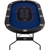 image:imageVEVOR 10 Player Poker Table Foldable Portable Folding Card Board Game Table Casino Leisure Table Blackjack Texas Holdem Table with Padded Rails and Stainless Steel Cup HoldersBlue 84 inBlue