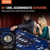 image:imageVEVOR 10 Player Poker Table Foldable Portable Folding Card Board Game Table Casino Leisure Table Blackjack Texas Holdem Table with Padded Rails and Stainless Steel Cup HoldersBlue 84 inBlue