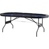 image:imageVEVOR 10 Player Poker Table Foldable Portable Folding Card Board Game Table Casino Leisure Table Blackjack Texas Holdem Table with Padded Rails and Stainless Steel Cup HoldersBlue 84 inBlue