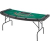 image:imageVEVOR 10 Player Poker Table Foldable Portable Folding Card Board Game Table Casino Leisure Table Blackjack Texas Holdem Table with Padded Rails and Stainless Steel Cup HoldersBlue 84 inGreen