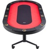 image:imageVEVOR 10 Player Poker Table Foldable Portable Folding Card Board Game Table Casino Leisure Table Blackjack Texas Holdem Table with Padded Rails and Stainless Steel Cup HoldersBlue 84 inRed