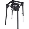 image:imageVEVOR 2 Burner Outdoor Propane Gas Stove 150000 BTU Propane LPG Gas Camping Stove Heavyduty Carbon Steel Outdoor Cooker with 2 Wheels amp 20 PSI Regulator amp Hose for BBQ Camp Home Patio BackyardBlack
