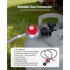 image:imageVEVOR 2 Burner Outdoor Propane Gas Stove 150000 BTU Propane LPG Gas Camping Stove Heavyduty Carbon Steel Outdoor Cooker with 2 Wheels amp 20 PSI Regulator amp Hose for BBQ Camp Home Patio BackyardBlack
