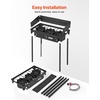 image:imageVEVOR 2 Burner Outdoor Propane Gas Stove 150000 BTU Propane LPG Gas Camping Stove Heavyduty Carbon Steel Outdoor Cooker with 2 Wheels amp 20 PSI Regulator amp Hose for BBQ Camp Home Patio BackyardBlack