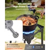 image:imageVEVOR 2 Burner Outdoor Propane Gas Stove 150000 BTU Propane LPG Gas Camping Stove Heavyduty Carbon Steel Outdoor Cooker with 2 Wheels amp 20 PSI Regulator amp Hose for BBQ Camp Home Patio BackyardBlack