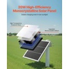 image:imageVEVOR 20W 12V Solar Panel Battery Charger Solar Battery Trickle Charger Maintainer with Builtin Controller amp 060 Adjustable Pole Mount Bracket IP67 for Gate Fence Farm Lawn Fit 15  3 Poles