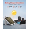 image:imageVEVOR 20W 12V Solar Panel Battery Charger Solar Battery Trickle Charger Maintainer with Builtin Controller amp 060 Adjustable Pole Mount Bracket IP67 for Gate Fence Farm Lawn Fit 15  3 Poles