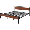 image:imageVEVOR Canopy Bed Frame Full Size Metal Canopy Bed with Four Posters Design Heavy Duty Steel Slats Support Underbed Storage Space No Box Spring Needed Easy Assembly BlackKing