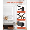 image:imageVEVOR Canopy Bed Frame Full Size Metal Canopy Bed with Four Posters Design Heavy Duty Steel Slats Support Underbed Storage Space No Box Spring Needed Easy Assembly BlackQueen