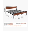 image:imageVEVOR Canopy Bed Frame Full Size Metal Canopy Bed with Four Posters Design Heavy Duty Steel Slats Support Underbed Storage Space No Box Spring Needed Easy Assembly BlackKing