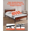 image:imageVEVOR Canopy Bed Frame Full Size Metal Canopy Bed with Four Posters Design Heavy Duty Steel Slats Support Underbed Storage Space No Box Spring Needed Easy Assembly BlackQueen
