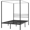 image:imageVEVOR Canopy Bed Frame Full Size Metal Canopy Bed with Four Posters Design Heavy Duty Steel Slats Support Underbed Storage Space No Box Spring Needed Easy Assembly BlackFull