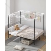 image:imageVEVOR Canopy Bed Frame Full Size Metal Canopy Bed with Four Posters Design Heavy Duty Steel Slats Support Underbed Storage Space No Box Spring Needed Easy Assembly BlackFull