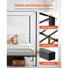 image:imageVEVOR Canopy Bed Frame Full Size Metal Canopy Bed with Four Posters Design Heavy Duty Steel Slats Support Underbed Storage Space No Box Spring Needed Easy Assembly BlackKing
