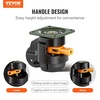 image:imageVEVOR Leveling Casters Set of 4 2200 lbs Total Load Capacity 25 inches Heavy Duty with Upgraded Handle Design 360 Degree Swivel Caster Wheels Adjustable Casters with Feet for Workbench Machine2 Leveling Casters