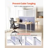 image:imageVEVOR Office Divider Privacy Partition 1Pack 70 x 70 Modular Wall Room Divider PET Workstation Cubicle Partition with Frosted Windows Freestanding Privacy Panel Wall for Office Library