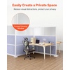 image:imageVEVOR Office Divider Privacy Partition 1Pack 70 x 70 Modular Wall Room Divider PET Workstation Cubicle Partition with Frosted Windows Freestanding Privacy Panel Wall for Office Library